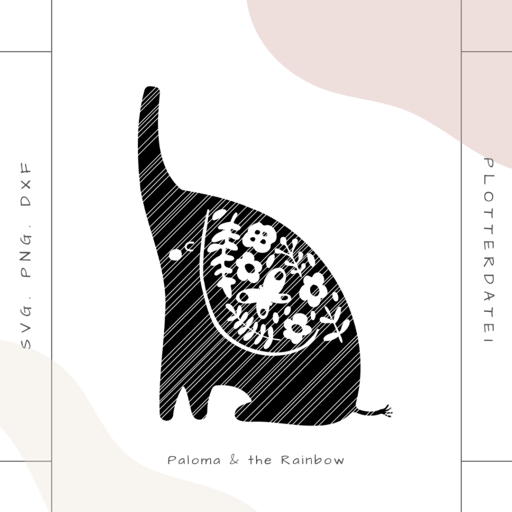 Plotterdatei Siebdruckvorlage digitale Datei Elefant Plotterdateien und Siebdruckvorlagen