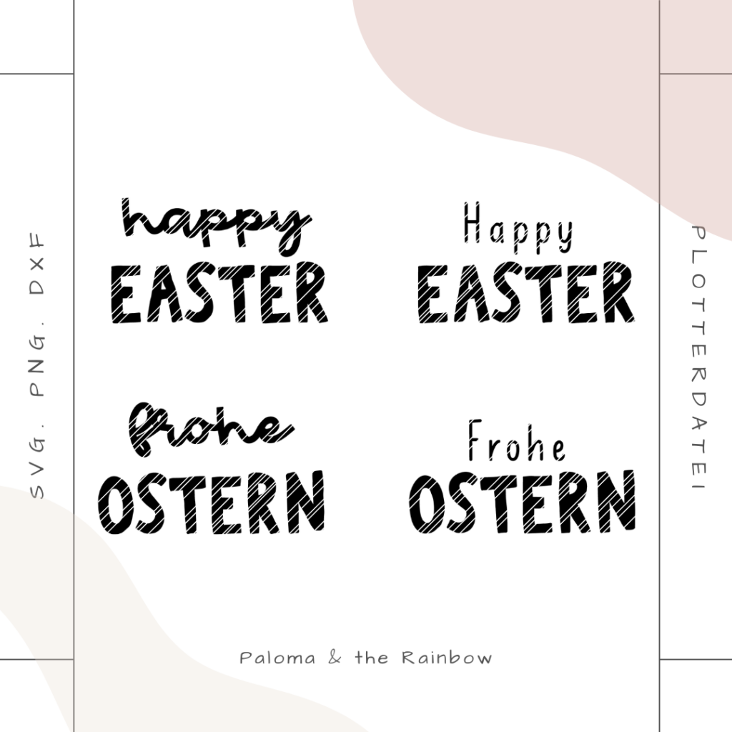 Plotterdatei Siebdruckvorlage gratis frohe Ostern happy Easter Plotterdateien und Siebdruckvorlagen