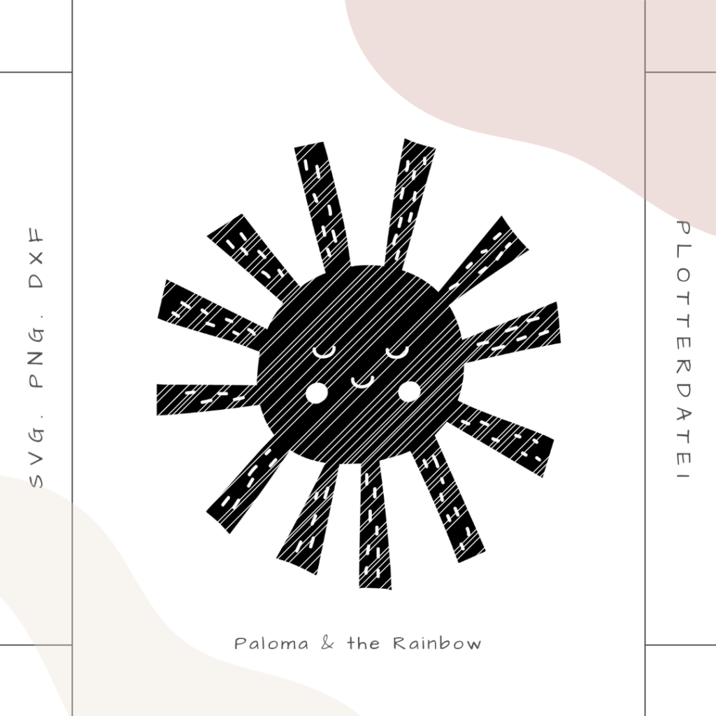 Plotterdatei Siebdruckvorlage Plotten digitale Datei Sonne lacht Plotterdateien und Siebdruckvorlagen